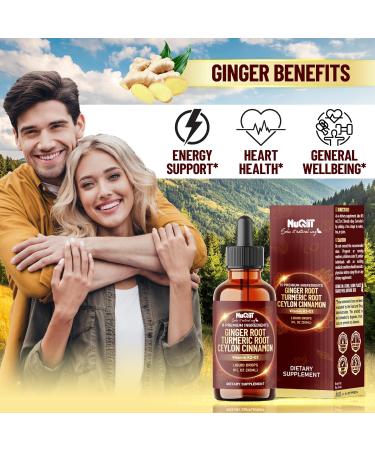 11in1 Liquid Ginger Extract with Vitamin D3 Vitamin K2 Turmeric Ceylon Cinnamon Berberine Extract Garlic Black Pepper - Drops Extract - 1 FL Oz - 2 Month Supply - Buy Online on GoSupps.com