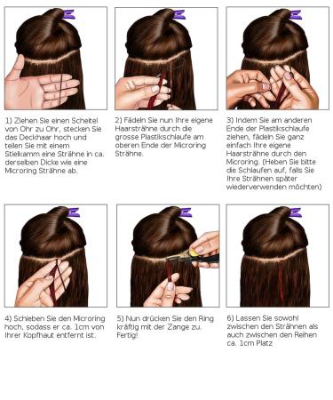 Hair2Heart 200 x 1g Real Hair Microring Loop Extensions | 50cm Straight #4 Brown - Premium Quality Hair Extensions for Volume & Length - Buy Online on GoSupps.com