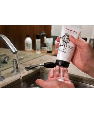 Truman's Gentlemen's Groomers Men's Shave Cream - Ultimate Smooth Close Shave Eliminates Razor Burn & Breakouts - 5oz Macadamia & Safflower Oils - Buy Online on GoSupps.com