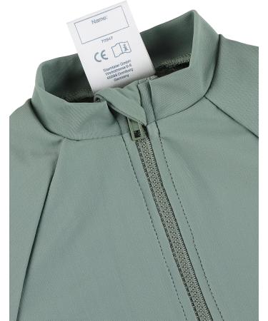 Sterntaler Short-Arm UV Protection Swimming Shirt for Kids - Unisex Rashguard with Zipper 50+ UPF Matt Green Perfect for Bathing Fun - Buy Online on GoSupps.com