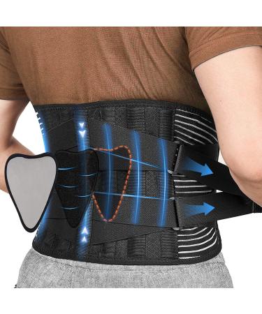 Back Braces for Lower Back Pain Relief with 7 Stays Breathable Back Support Belt for Men/Women for work Anti-skid lumbar support belt with 16-hole Mesh for sciatica(M)