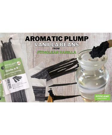 Madagascar Vanilla Beans Grade A/B for Extract | FITNCLEAN VANILLA | 10 Count Bulk Bourbon Fresh Pods - Buy Online on GoSupps.com