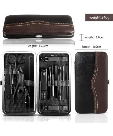 JamBer Manicure Set - 15 in 1 Stainless Steel Professional Grooming Kit for Thick Nails - Nail Clippers, Scissors, Pedicure Set - Cuticle Remover, Toe Nail Care - Travel Tool Kit - Mother's Day Gift - Buy Online on GoSupps.com