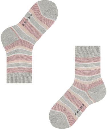 FALKE Kids Romantic Net Socks Cotton White Pink | Frilly Thin Patterned Socks for Boys & Girls | Ideal for Dress Looks & Festive Occasions | 1 Pair (Grey) - Buy Online on GoSupps.com