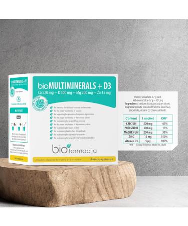 Bio Multiminerals with Calcium, Potassium, Magnesium, Zinc and Vitamin D3 - 520mg Ca, 300mg K, 200mg Mg, 15mg Zn - Buy Online on GoSupps.com