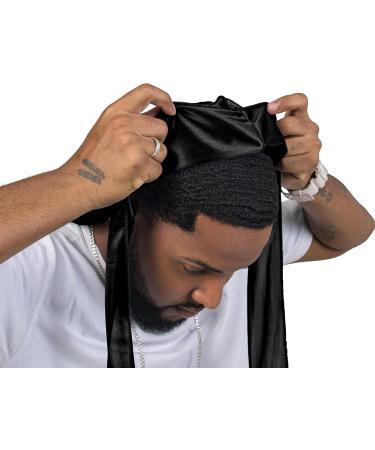 ForceWave 2 Pack Silky Durag for Men & Women - Premium Satin Deluxe Black Waves - Buy Online on GoSupps.com