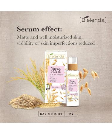 Bielenda Vegan Muesli - Effect Matte And Well Moisturized Skin Visibility Of Skin Imperfections Reduced - Vegan Muesli Matting Serum Oat + Wheat + Rice Milk - 30 ml - Buy Online on GoSupps.com