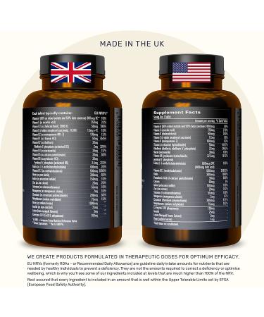 Inessa BIOACTIVE Advanced Multivitamin with Optimal CoQ10, Vitamin D3, B Spectrum, K2, A, 5-MTHF, Folic Acid, Zinc & Lutein | High Absorption Formula - Buy Online on GoSupps.com