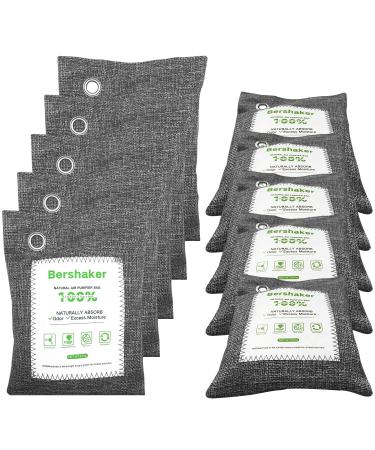 Activated Charcoal Bags,10Pack Bamboo Charcoal Air Purifying Bags,Breathe Green Charcoal Bags for Home,Air Freshener Bags,Activated Charcoal Odor Eliminator for Home,Car,Closet,Bathroom,Basement