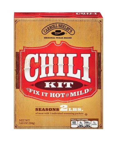 Carroll Shelby's Original Texas Chili Mix Kit 3.65 Ounce Box 8 count