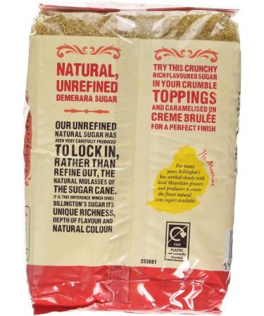 Billington's Demerara Natural Unrefined Cane Sugar 500g - Premium Quality Sweetener - Buy Online on GoSupps.com