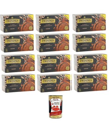 Italian Gourmet E.R. Twinings T Nero Aromatizzato al Cacao Black Tea with Cocoa Taste Pack of 25 Filters 12 x 50 g + Italian Gourmet Polpa 400 g