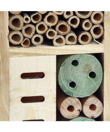True Face Wooden Insect Bee House Natural Wood Bug Hotel Shelter Nest Garden Nesting Box - Buy Online on GoSupps.com