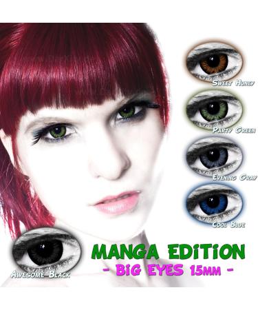 Buy Big Sexy Sweet Colored Contact Lenses - Cool Blue | Free Lens Container | Darxity - Perfect for Big Eyes - Available with/without Prescription - Buy Online on GoSupps.com