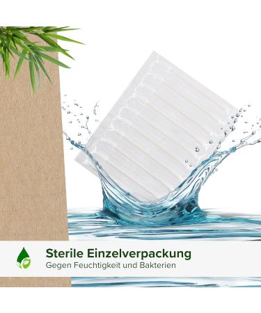 100x Sterile Cotton Swabs - Individual Packed Cosmetic & Makeup Sticks with Pointed & Round Heads - Versatile Uses Worldwide - Buy Online on GoSupps.com