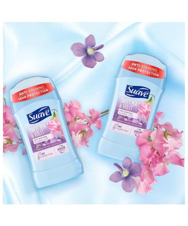 Suave Antiperspirant Deodorant Stick - 48-Hour Protection Sweet Pea Violet 1.2 oz for Women | Shop Internationally - Buy Online on GoSupps.com