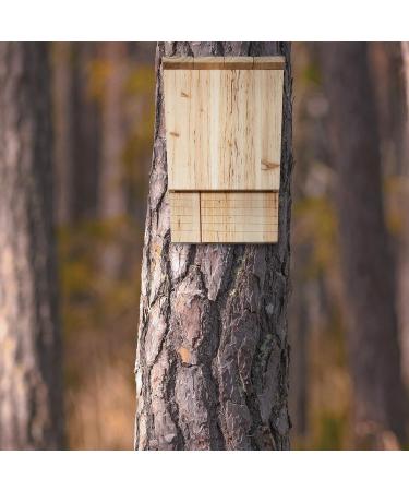 Relaxdays Slanted Bat Box Nesting Habitat | Untreated Solid Wood Shelter | 34x22.5x13 cm | Natural - Buy Online on GoSupps.com