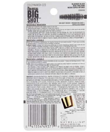 Maybelline New York Volum' Express The Colossal Big Shot Washable Mascara Blackest Black - 0.33 fl. oz - Buy Online on GoSupps.com