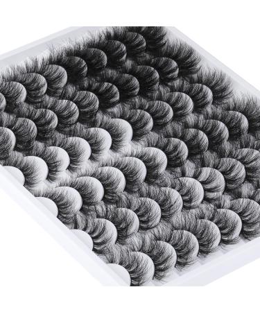 Newcally Fluffy Wispy 20MM 5D Volume Fake Eyelashes - 6 Styles - 30 Pairs Bulk Pack - Buy Online on GoSupps.com