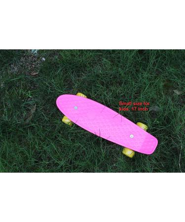 SK8MEMO Mini Cruiser Skateboard for Beginners - Rosy Mini 17 - Buy Online on GoSupps.com