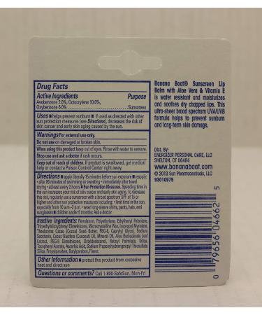 Banana Boat SPF 45 Lip Balm Sunscreen 0.15 oz (12 Pack) - Convenient Strip Packaging - Buy Online on GoSupps.com
