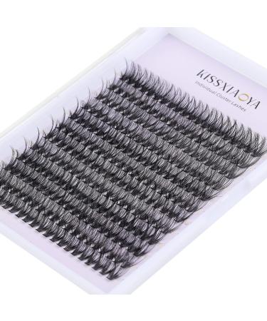 Cluster Eyelash 240pcs 40D 0.07 D Curl 14mm Cluster Eyelashes Extensions Soft Individual Lashes Natural False Eyelashes Cluster DIY Eyelash Extension At Home (14mm 14mm 40D-D-0.07) 1 count (Pack of 1) 14mm 40D-D-0.07