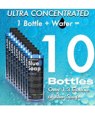 RetroDeco Ultra Concentrated 16.9oz Blue Soap Tincture | Makes 1.3 Gallons | XL Squeeze Bottle | Skin & Piercings | USP Certified - Buy Online on GoSupps.com
