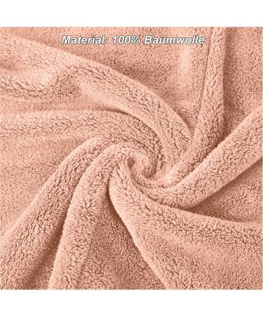 Emmy Home Haarurban - 100% Cotton Quick-Drying Turban Towels for Long Hair | 2-Piece Set in Pink & Blue - Buy Online on GoSupps.com
