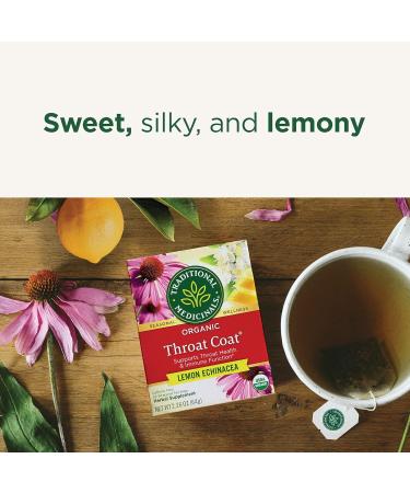 Traditional Medicinals Organic Lemon Echinacea Tea 32 Count Pack of 3 - Supports Throat Health & Immune Function - Buy Online on GoSupps.com