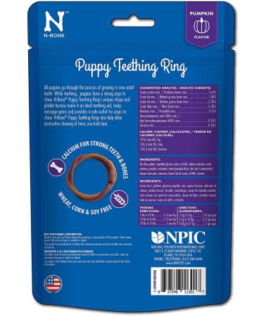 N-Bone Puppy Teething Ring Pumpkin Flavor 7.2 Oz (Pack of 6) - Perfect for Teething Puppies - Buy Online on GoSupps.com