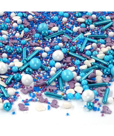 Strussel Ocean Girl Mermaid Mix 90g - White Lilac Blue Colorful Sprinkles for Children's Birthday Cupcakes & Muffins | Sprinkle Happiness - Buy Online on GoSupps.com