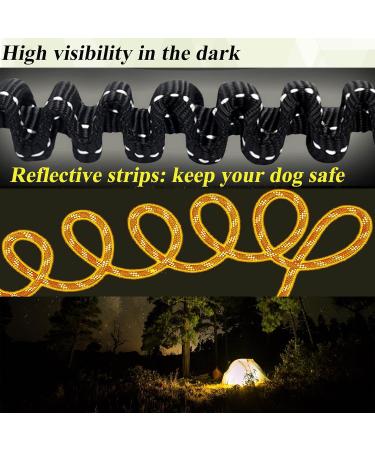 ZENGSUSU Dog Tie Out Cable 30ft for Large Dogs Up to 300LB Long Dog Lead Kit with Trolley System Runner Cable and 4ft Bungee Leash for Camping/Yard/Outside (30ft Reflective-10mm) - Buy Online on GoSupps.com