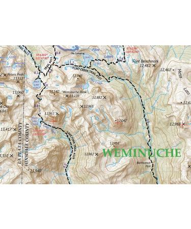 Outdoor Trail Maps Weminuche Wilderness WEST - Colorado Topographic Hiking Map (2019) - Buy Online on GoSupps.com
