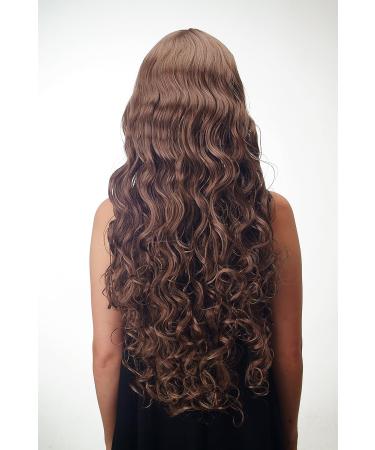 Shop WIG ME UP 33002A-18: Super Long Wavy Curly Waterwave Wig with Bangs in Light Brown - International Shipping Available - Buy Online on GoSupps.com