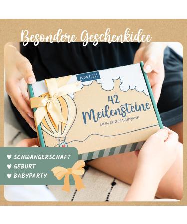 Amari Wooden Milestone Cards - 42 Baby Milestones Perfect Gift for Baby Showers & Monthly Celebrations - Buy Online on GoSupps.com