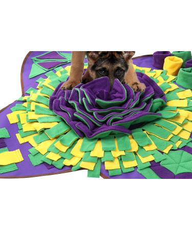 lululun Snuffle Mat Pet Dog Feeding Mat, Dog Puzzle Toys, Durable Interactive Dog Toys,Encourages Natural Foraging Skills and Stress Relief for Dogs,Dog Treat Dispenser flower-1