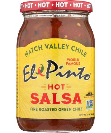 El Pinto Hot Salsa, 16 Ounce (Pack of 6)