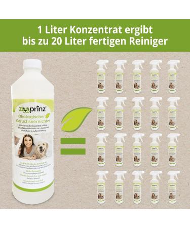 ZOOPRINZ Schromple Risiciations Concentrate - Effective Odor Neutralizer & Enzyme Cleaner for Household & Animal Care - 1L Urine Saliva Vomit Odor Eliminator - Buy Online on GoSupps.com