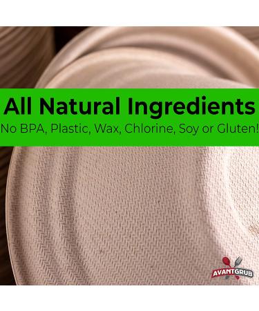 Restaurant-Grade Biodegradable 8 Oz Bowls Bulk 100 Pk - Ideal for Ice Cream, Chili, or Soup. Disposable Wheatstraw Bowls, Allergen-Free, Leakproof, Microwave Safe - Buy Online on GoSupps.com