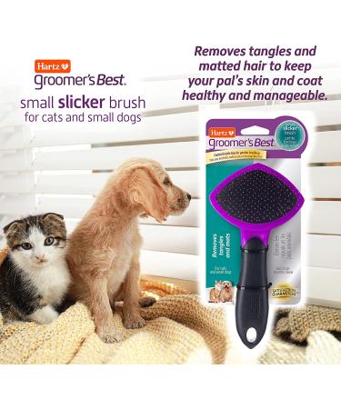 Hartz Groomer's Best Slicker Brush for Cats & Small Dogs - Detangles & Deshedding for All Coat Types - Buy Online on GoSupps.com