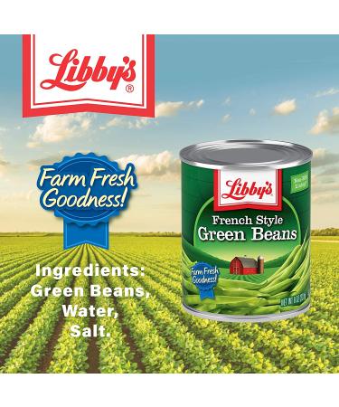 Libby's French Style Green Beans | 100% Green Beans | Classically Delicious  Mild & Subtly Sweet | Crisp-Tender Bite | No Preservatives | French Cut | Kosher | 8 ounce cans (Pack of 12) - Buy Online on GoSupps.com