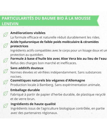 Lenevin Organic Cream with Foam Against Wrinkles - BEST PRODUCT F.A.Z. Guide 23 & Vergleich.org 22/23 - Natural Cosmetics 4% Icelandic Moss Hyaluron Ceramides Made in Germany Vegan - Buy Online on GoSupps.com
