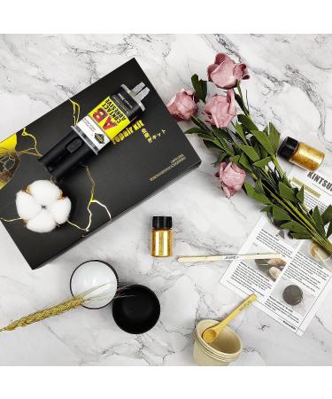 MUFUN Kintsugi Repair Kit - Gold Powder Glue for Meaningful Pottery, Includes 2 Practice Ceramic Cups - Buy Online on GoSupps.com