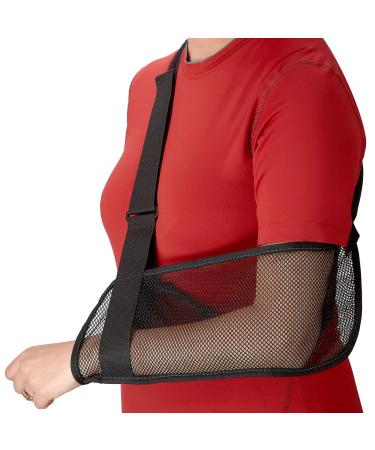 Mesh Arm Shoulder Sling - Shoulder Immobilizer for Shower - Adjustable Arm Brace Support for Rotator Cuff Elbow and Other Injury Right/Left & Splint Elevation Support for Men and Women