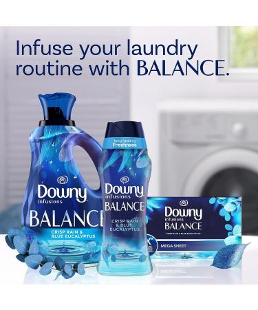 Downy Infusions In-Wash Laundry Scent Booster Beads - BALANCE Crisp Rain & Blue Eucalyptus Scent 30.1 oz - Shop Now for International Shipping - Buy Online on GoSupps.com