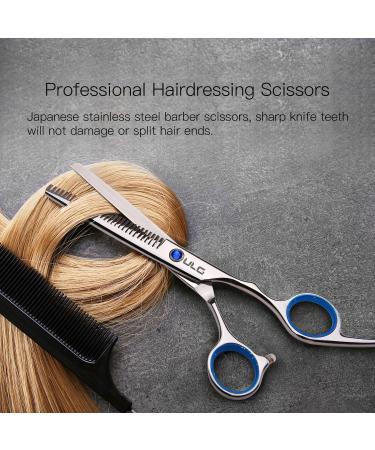 Professional Barber Hair Thinning Shears 6.5 inch - ULG Texturizing Scissors with Razor Edge, Japanese Stainless Steel, Detachable Finger Ring - Buy Online on GoSupps.com