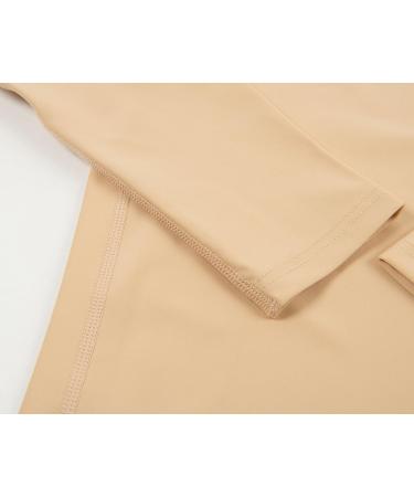 Leveret Long Sleeve Baby Swim Shirt UPF 50+ Rash Guard for Boys and Girls (12M-5T) - Beige - Buy Online on GoSupps.com