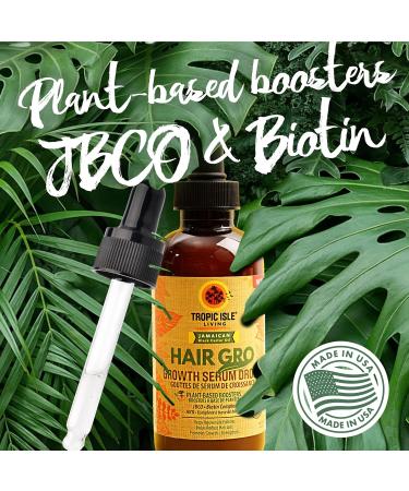 Tropic Isle Living Hair Gro Serum Drops 4oz | Nourishing & Moisturizing Hair Treatment - Paraben & Sulfate Free - Shop Internationally - Buy Online on GoSupps.com