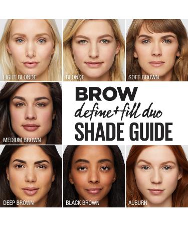Maybelline Brow Define and Fill Duo 2-in-1 Defining Pencil with Filling Powder Deep Brown - 0.021 Ounce - Buy Online on GoSupps.com