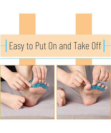 ToePal Gel Toe Separator - 2 Pairs | Toe Spacers, Straightener, Spreader, Stretcher, Corrector for Men and Women - Bunion Corrector Included - Buy Online on GoSupps.com